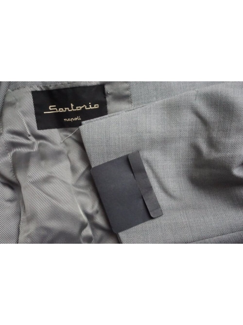 Sartorio Napoli Woven Light Gray S100s Wool Sport Coat Jacket 36R US Brand New